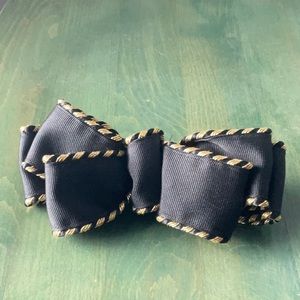 Black & Gold Bow Hair Clip